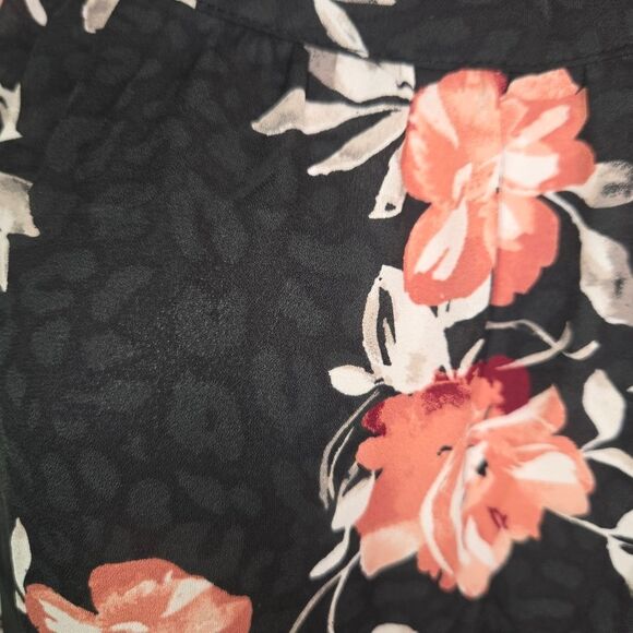 Torrid Womens Black Floral Animal Print Georgette Goddess Tank Top 2 2x - Picture 4 of 8